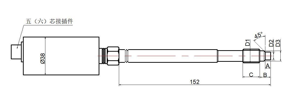 PT111高温熔体压力传感器尺寸图